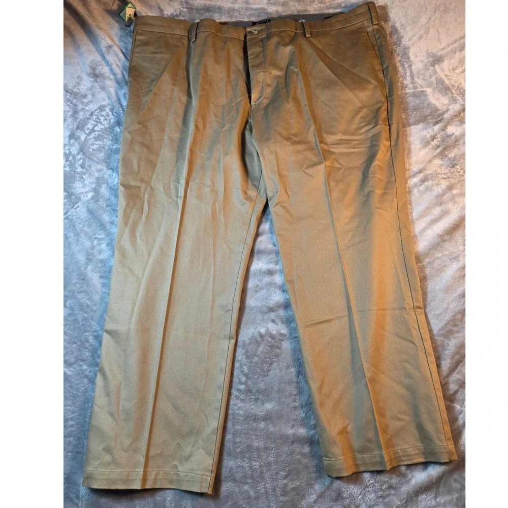 Dockers Signature Khaki Pants Mens 48x29 Tan Iron Free Straight Big & Tall NWT - Picture 1 of 8